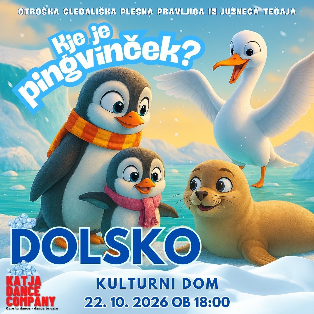 Občina Dol pri Ljubljani vabi na otroško predstavo »Kje je pingvinček?«