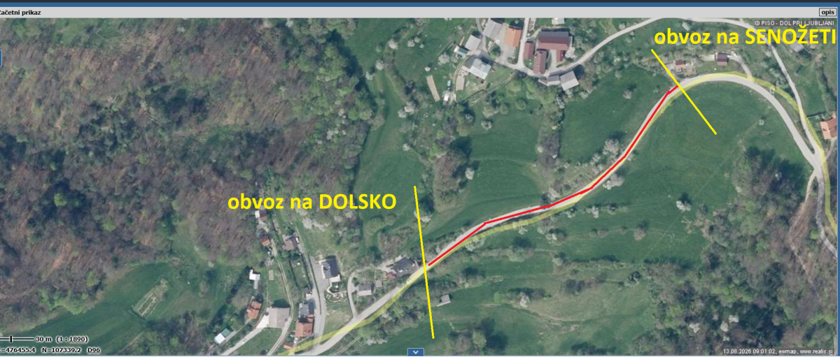 Popolna zapora ceste v Klopcah