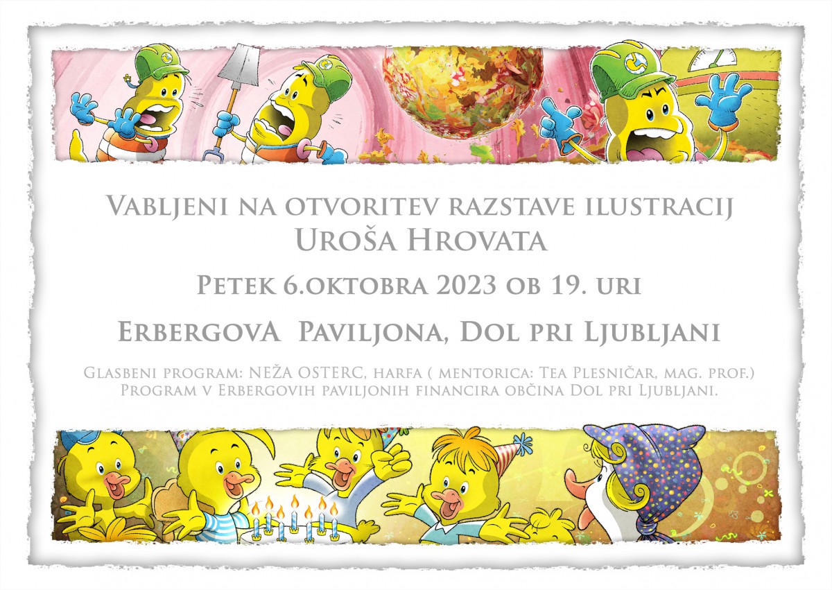 Razstava ilustracij Uroša Hrovata