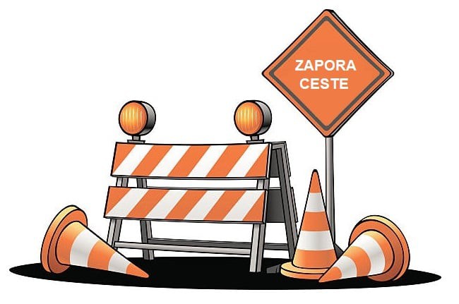 Zapora ceste Senožeti – JP 569561