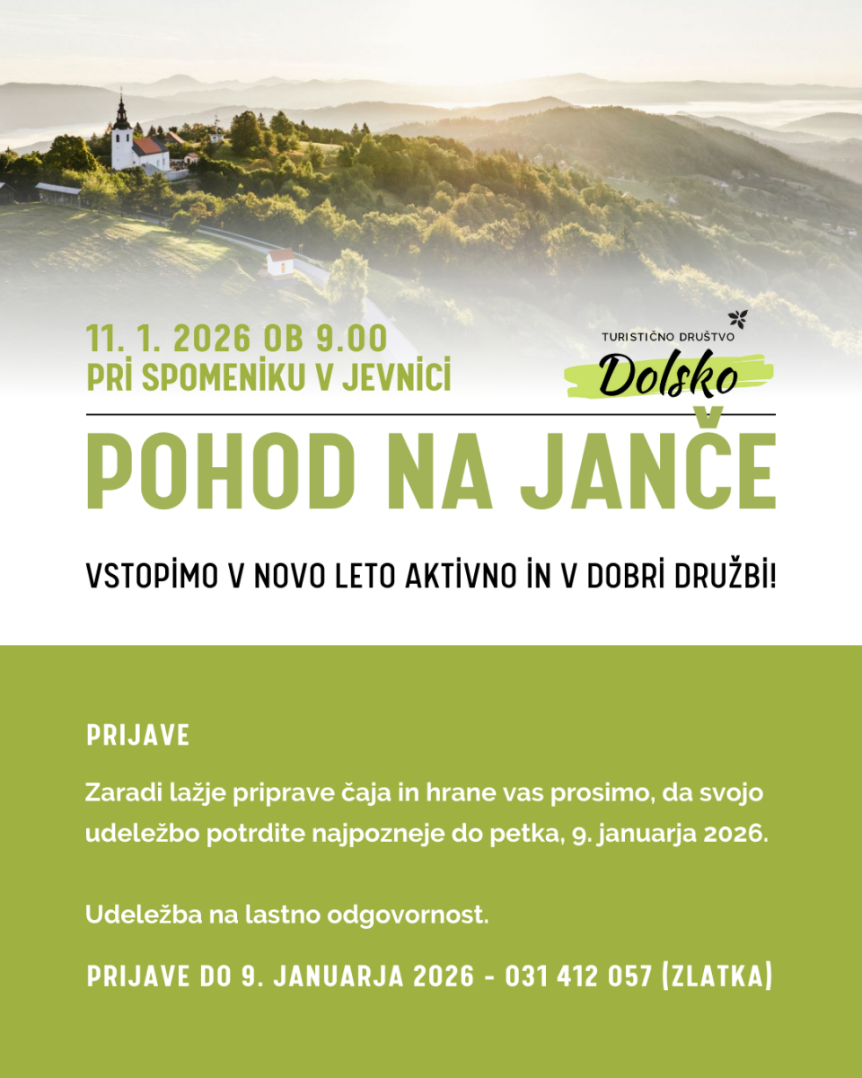 TD DOLSKO VABI NA POHOD NA JANČE