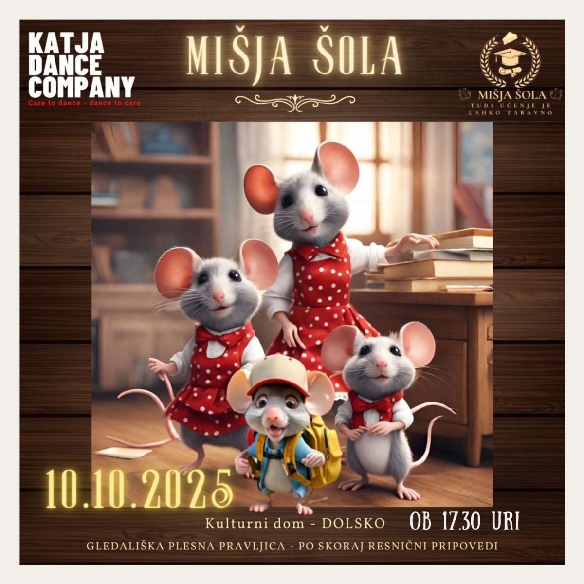 Gledališka plesna predstava Mišja šola