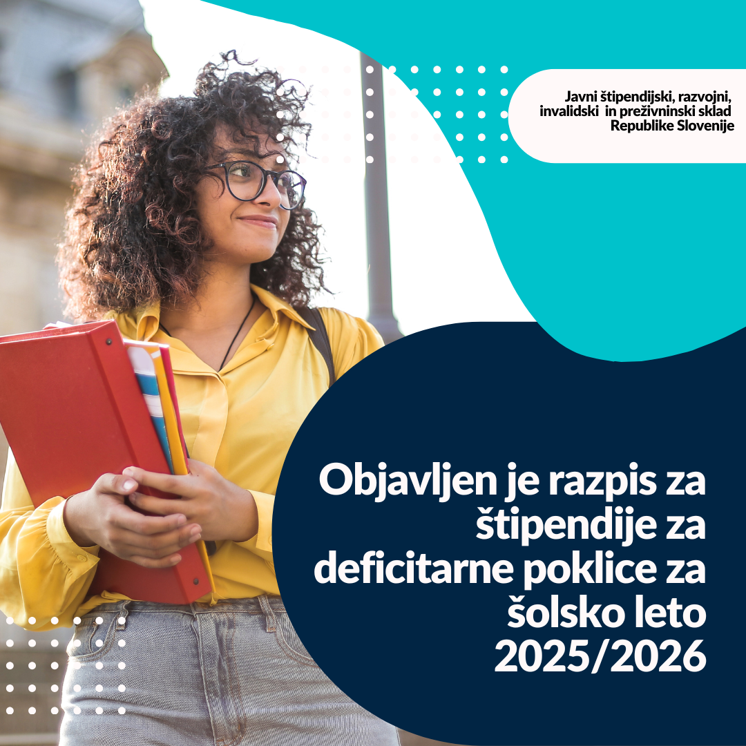 Objavljen je javni razpis za dodelitev štipendij za deficitarne poklice za šolsko leto 2025/2026