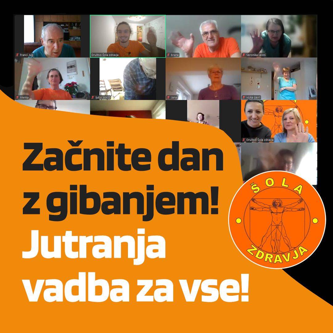 Začnite dan z gibanjem – brezplačna jutranja vadba preko Zooma