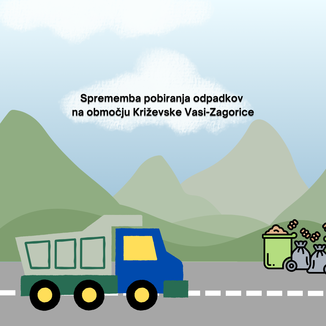 Sprememba pobiranja odpadkov na območju Križevske Vasi-Zagorice