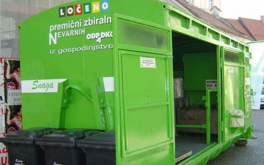 Premična zbiralnica za nevarne odpadke iz gospodinjstev ter manjše odpadne električne in elektronske opreme