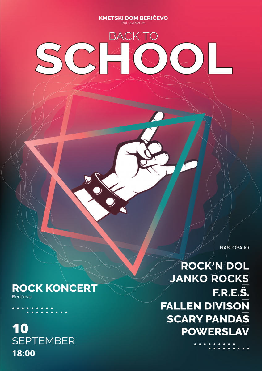 Vabilo na rock koncert Back to School 